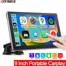 9 Inch Touch Screen BT Wireless Apple Carplay Android Auto Portable Car Stereo