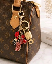Louis Vuitton Gold Padlock Key Authentic LV Charm Keychain