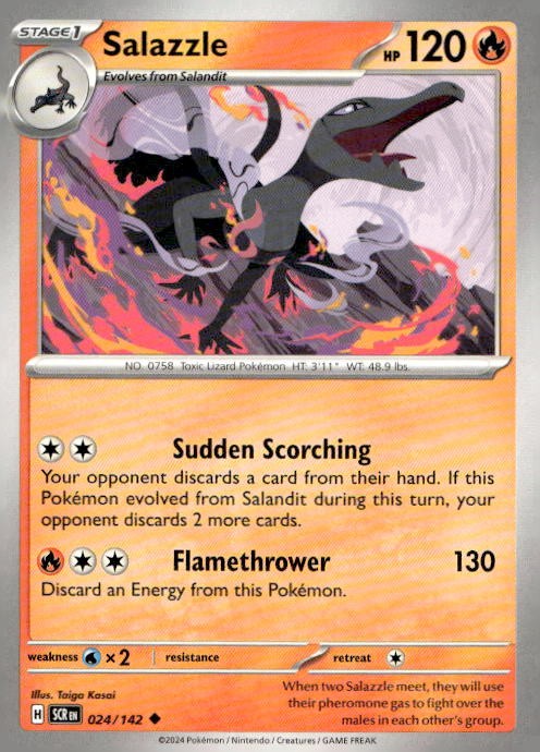 Salazzle - Uncommon SV07: Stellar Crown 024/142 NM