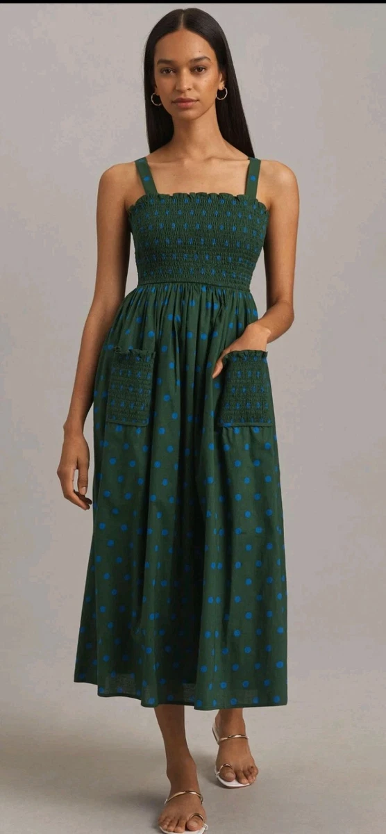 anthropologie green polka dot dress Dresses for Women for sale Kaftan Dress