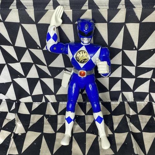 Vintage 1994 Blue Mighty Morphin' Power Ranger Karate Chop Action Figure Bandai