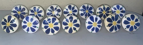 14 Drawer Cabinet Country Farmhouse Cottagecore Grannycore Rustic 2" Knobs
