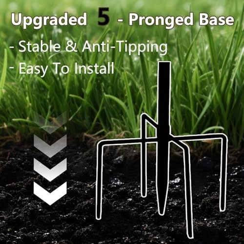 Outdoor Metal Bird Bath - Weatherproof, Detachable, 40" Tall Garden Decor, Retro - Afbeelding 4 van 8