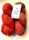SWEET FIBER YARNS - Super Sweet  Sock - Lot of 2 BEGONIA & DAHLIA - Merino/Nylon