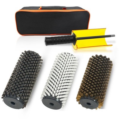 kaeceri 150mm Ski Roto Brush Kit Handle Axle with 150mm, Yellow 