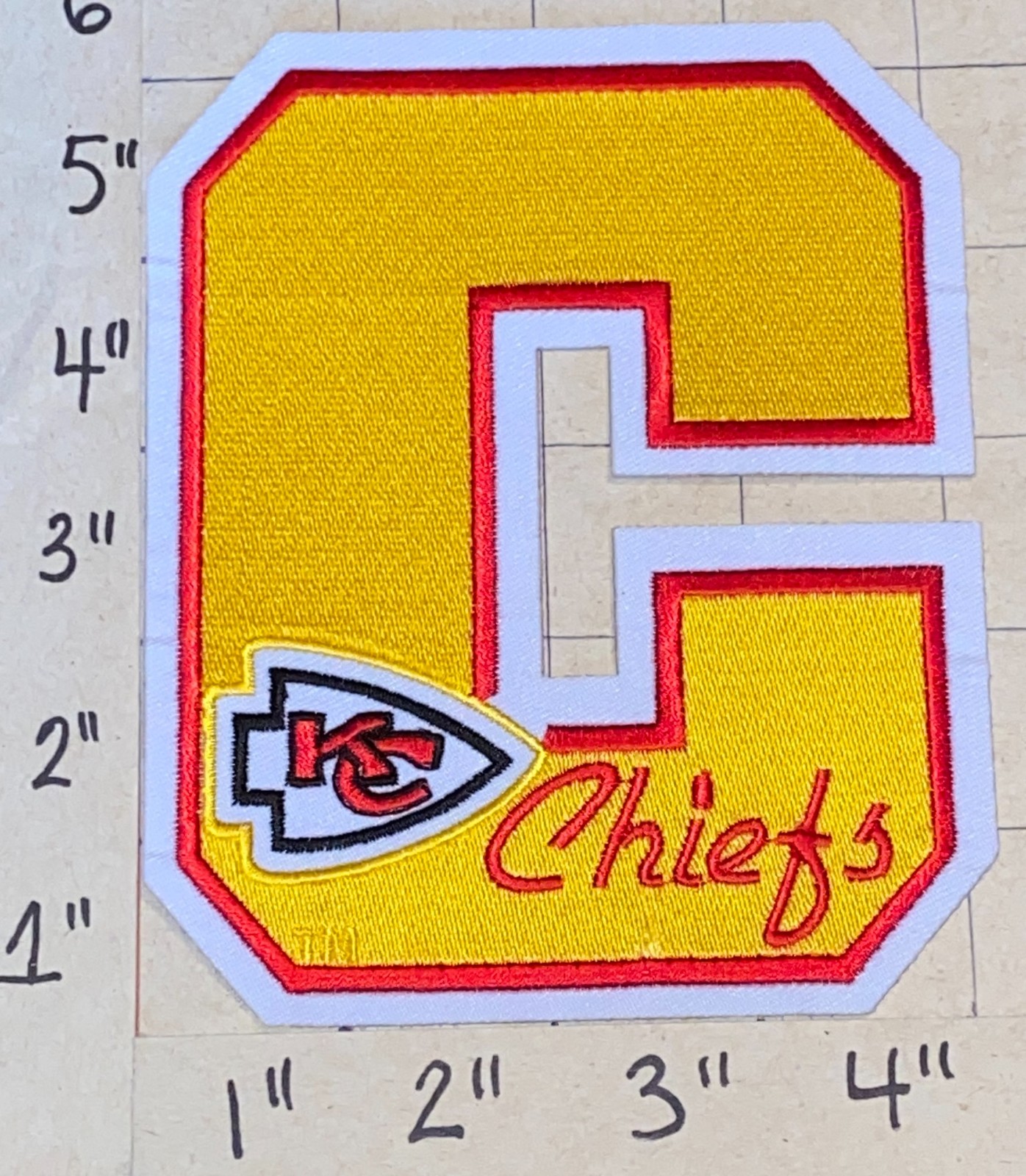 1 Kansas City Chiefs Nfl Football Letter Crest Emblem Patch
