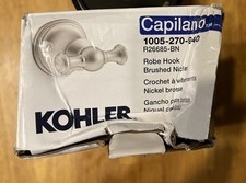 Kohler Capilano Robe Hook in Vibrant Brushed Nickel R26685-BN