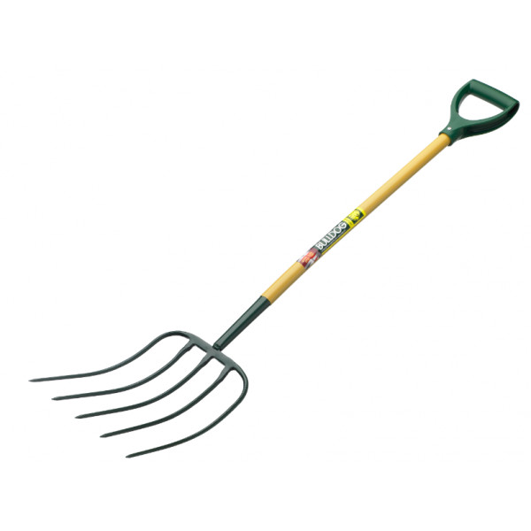 Bulldog BMF5PD 5 Prong Manure Fork Plastic D Handle