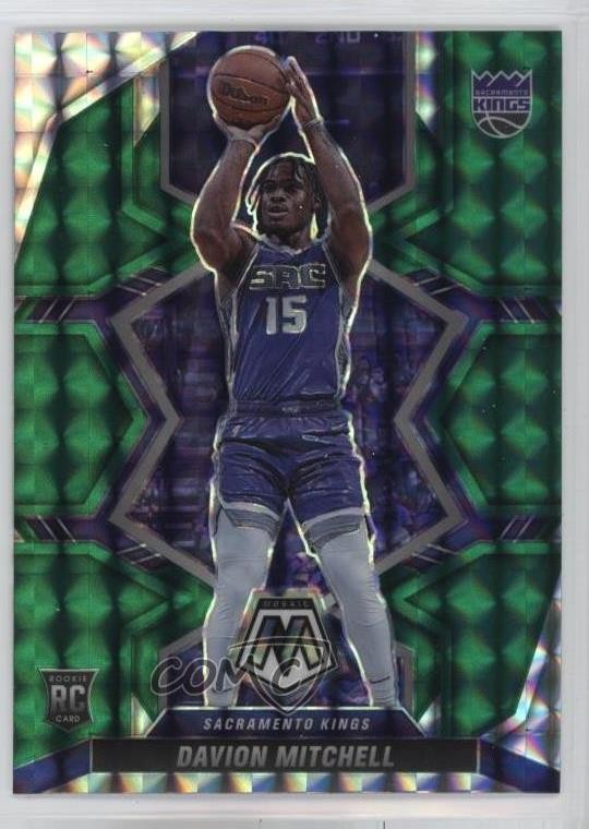 2021-22 Panini Mosaic Rookies Green Mosaic Prizm Davion Mitchell #208 12g7