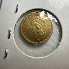 1856 Slanted 5 Type 3 Indian Princess Gold One Dollar G$1 - Holed — photo 6