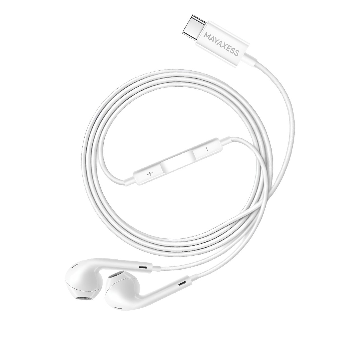 Écouteurs USB-C pour Honor Magic V5 câble filaire blanc et kit piéton micro