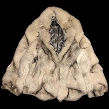 vintage fur coat fox boho oversize
