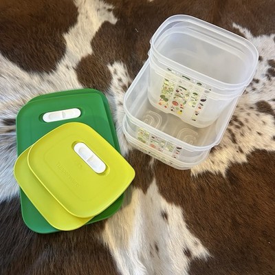 Tupperware Modular Mates Pantry Storage Containers   Set of 4 w/ Vent Lids