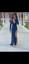 Royal blue prom dress size small , worn once , Dress in very good condition 
