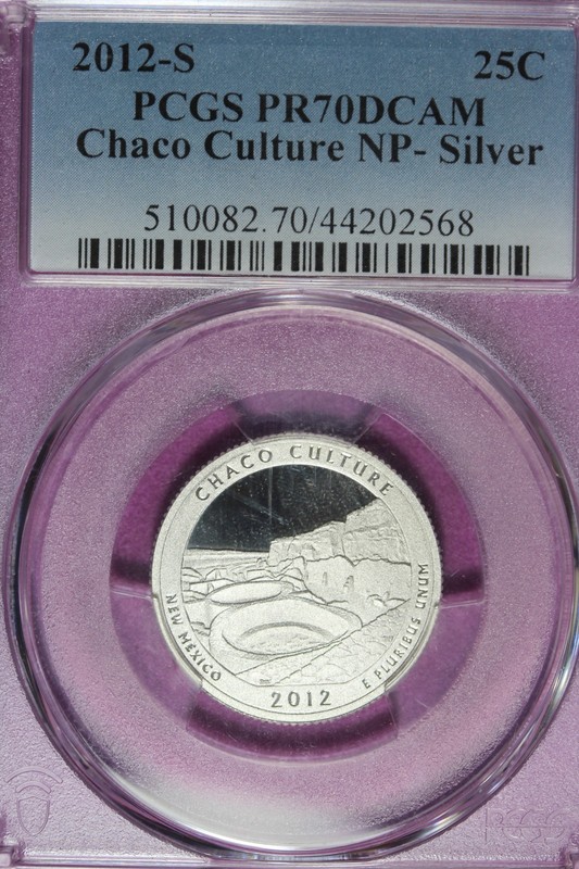 2012 S PCGS PR70DCAM CHACO CULTURE SILVER WASHINGTON QUARTER #B52304
