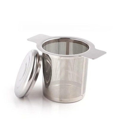 Stainless Steel Tea Infuser Fine Mesh Filter Leak Proof Lid Reusable Strainer US