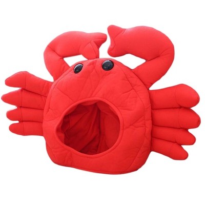 Funny Cartoon Crab Plush Hat Stuffed Toy Cosplay Headgear Cap Party Photo Props