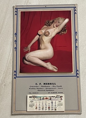 Marilyn Monroe 1954 Golden Dreams Calendar Vintage Pin Up