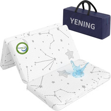 Trifold Pack and Play Mattress Pad Foldable 38X26 Waterproof Baby Mattress for P