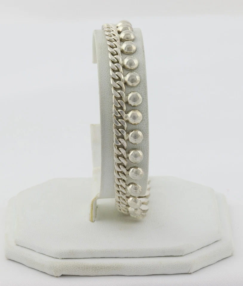 Tornozeleira de prata esterlina corrente de freio pendurada fecho S 10 polegadas - Imagem 4 de 4