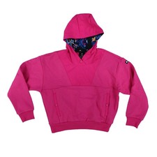 Columbia Women's Sweatshirt Hoodie Pullover Hoodie Button Snap Small Pink New