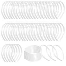 100 Pcs Bulk Headbands White Hair Band for Women Plastic Headband with Teeth ...
