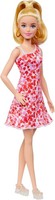 Mattel HJT02 Barbie Fashionistas-Puppe Mit Blondem Pferdeschwanz Und Blumenkleid