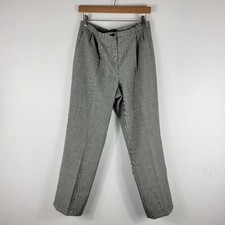 Vintage Pendleton Virgin Wool Glen Plaid High Waist Straight Ankle Trouser Pants