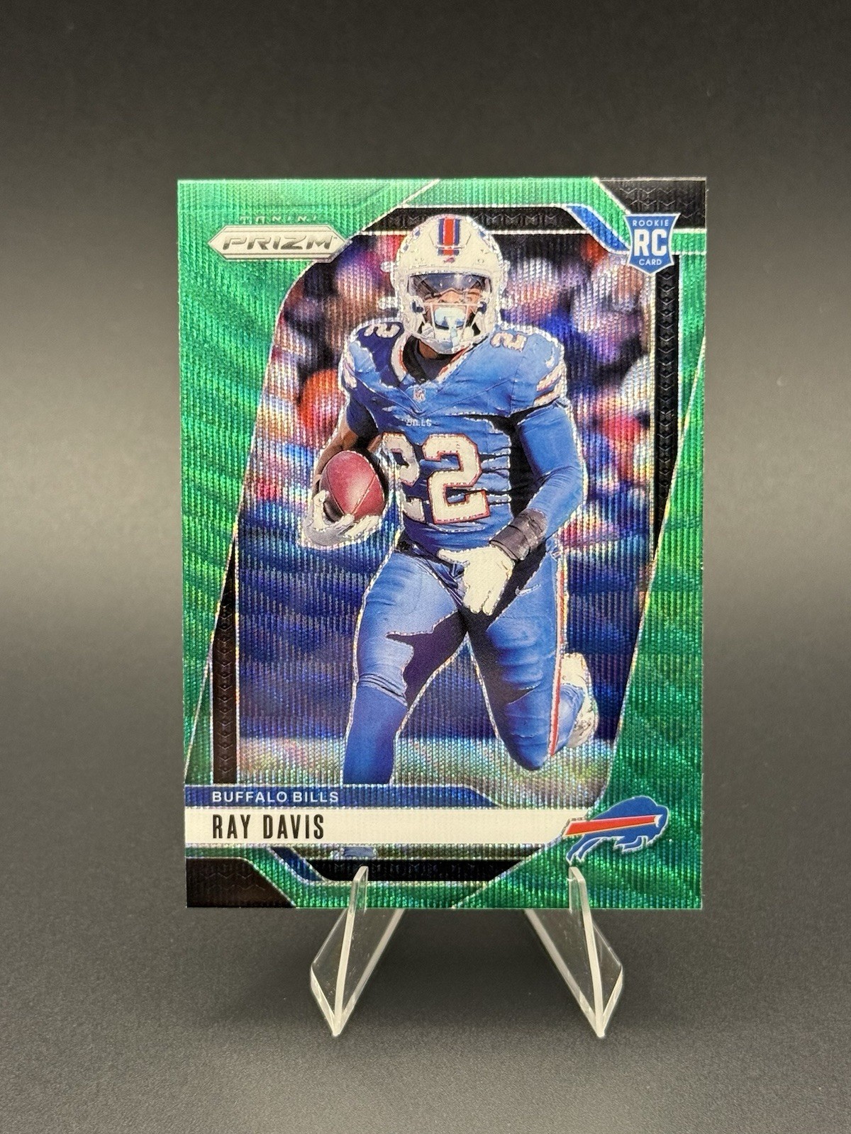 2024 Panini Prizm - Rookies Ray Davis #382 Green Wave Prizm (RC)