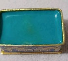 Antique Cobalt Blue Butterfly & Flowers Hinged Chinese Cloisonne Box Circa 1900 — photo 8
