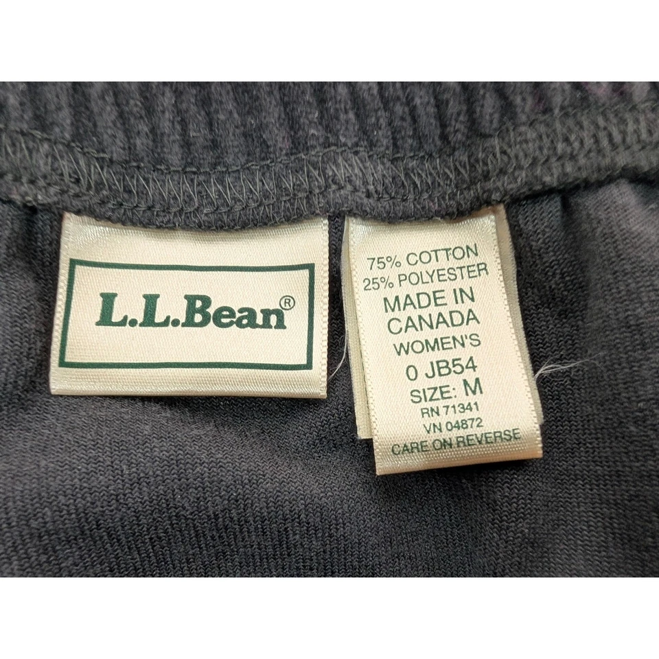 Falda de terciopelo para mujer L.L.Bean cintura elástica midi informal grunge algodón negra talla M Foto 2 de 4