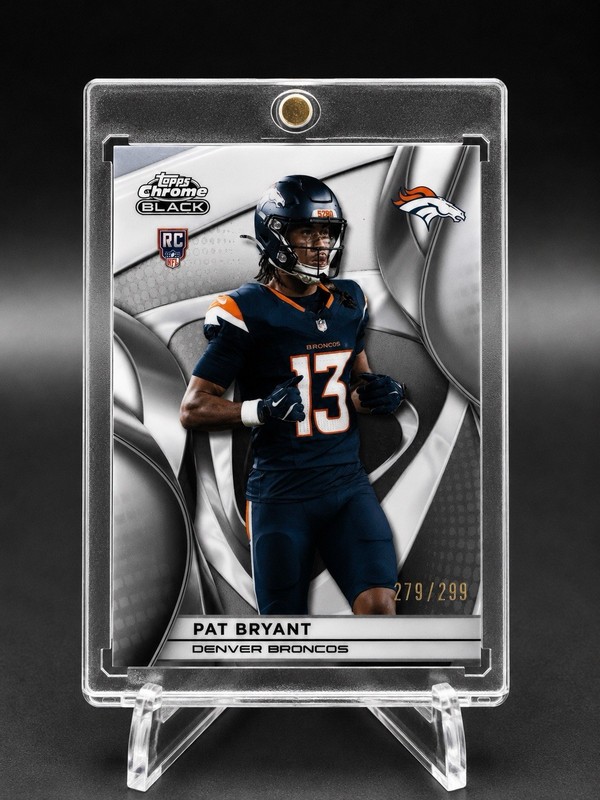 PAT BRYANT 2025 TOPPS CHROME BLACK ROOKIE REFRACTOR /299 #116 BRONCOS