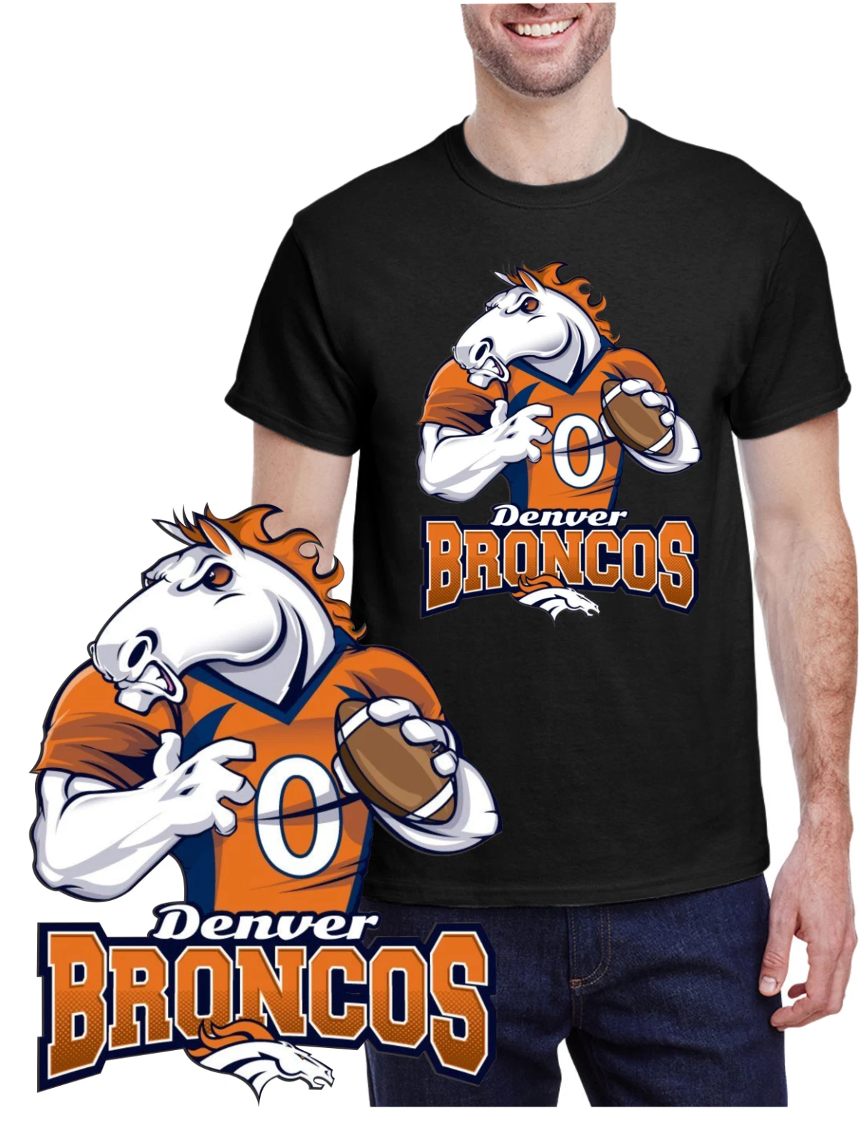 Denver Broncos Bronco Wicking T-Shirt