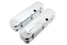 Chrome Steel Tall Valve Covers For 65-95 Chevy Big Block 396 427 454 502 1 Hole