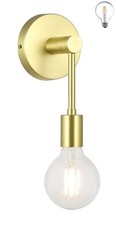 XiNBEi Lighting Brass Wall Sconce Single Vanity Light for Bathroom