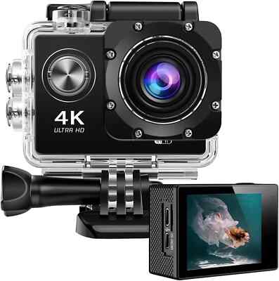 4K HD 18MP, 30M Underwater Waterproof Sports Camera, 170°, WIFI, Accessories Kit