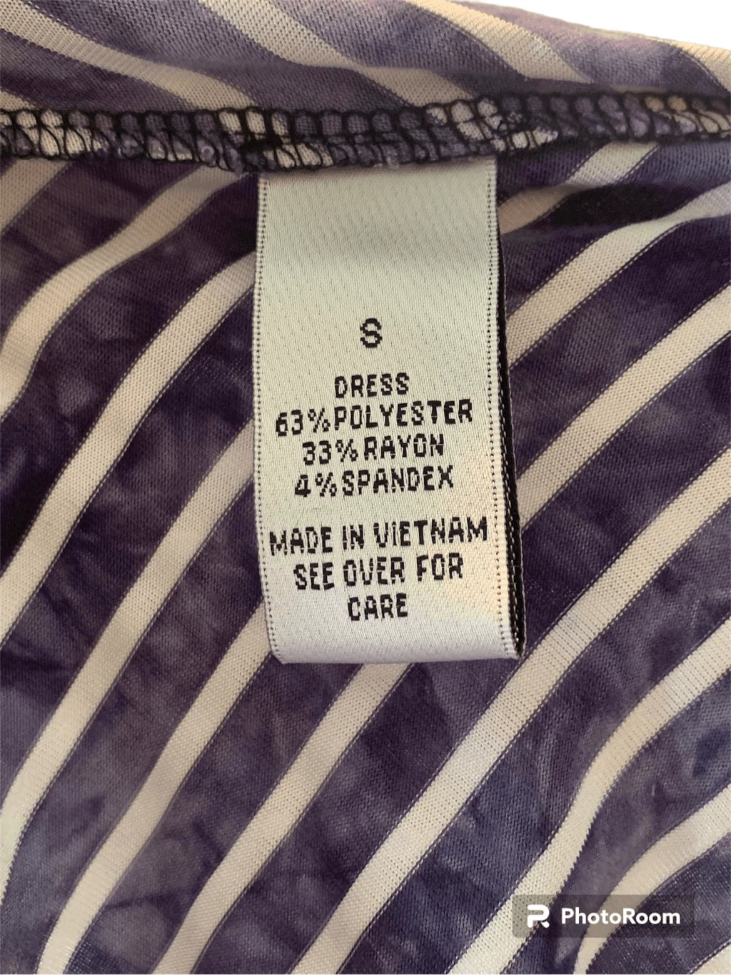 Abito da donna ALYX in edizione limitata senza maniche collo a V a righe blu bianco taglia small