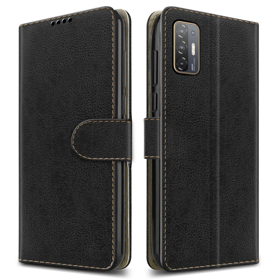 For HTC Desire 21 Pro 5G Case, Slim Leather Wallet Phone Cover + Tempered Glass - Image 4 of 4