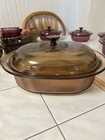 Vision Pyrex Amber Roaster With Lid