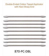 500 Double-Ended Cotton Tipped Applicator with Hard Sharp End, 870-PC DBL