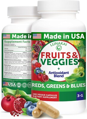 Lunakai USA Made Superfood Fruits & Veggies  Supplement - All-in-One..07/26