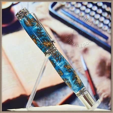 Handmade Exotic Mini Pine Cones & Resin Rollerball Or Fountain Pen ART 1391a