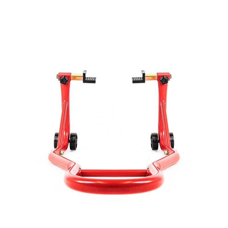 Béquille de stand moto arrière rouge pour stabiliser la Kawasaki ER-5 Twister - 3