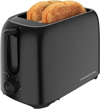 OVENTE Electric 2 Slice Toaster Machine with 6-Shade Browning Selector Setting, 