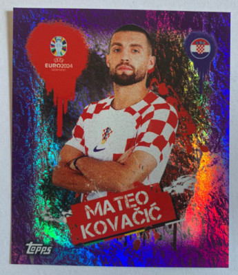 Topps UEFA EURO EM 2024 Germany--Sticker Nr.  CRO 3  ''MATEO KOVACIC'' lila/purple