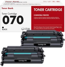 TONER BANK 070 Toner Cartridge Black 2 Pack Compatible for Canon 070 Toner Cartr