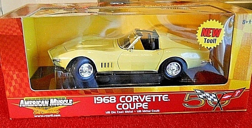 ERTL AMERICAN MUSCLE 1968 CORVETTE COUPE 1:18 SCALE 50Th ANNIVERSARY COLLECTION
