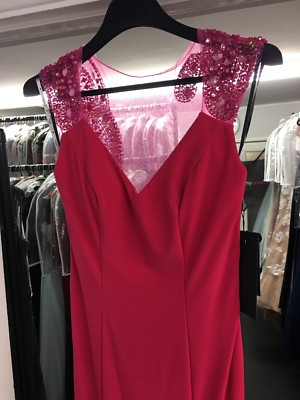 dynasty prom dresses Dynasty Vintage Red Beaded Fit and Flare Prom Dress & Shawl Uk 6/us 2/eu 34