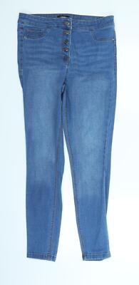Denim Damen blau Baumwollmischung gerade Jeans Größe 12 L26
