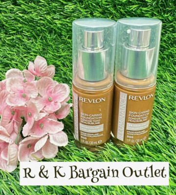 Revlon Illuminance Skin Caring Foundation Hyaluronic Acid 505 Rich Sand 2pcs 